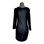 VERO MODA Black Cold Shoulder Tunic Dress Women Medium Stretchy Lined 31" Good