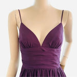 David’s Bridal Purple Sheer Fit & Flare Bridesmaid Dress Straps Size 0