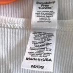 Lot of 2 American Apparel White Cotton Tank Tops M One Size NWOT