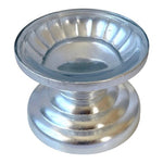 Silver Tone Glass Display Stand Planter Cake Statue Base 8" Decor VG