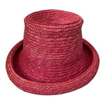 Vintage BETMAR Hot Pink Straw Bucket Hat Women Beach Sun Protection One Size