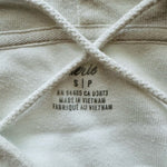 Aerie Women's White Cotton Lace Cage Hoodie M Oversized Pullover Sweatshirt VG