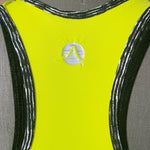 Alii Sport Women's Lemon Citron Black Athletic Tank M Mesh Bra UV Protection NWT