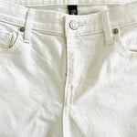 GAP White Girlfriend Jeans Sz 8/29R Cotton Blend Mid Rise Stretch 27" Inseam EXC