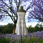 Victorias Secret Strapless White Floral Lace Mini Dress Cotton Fit Flare XS