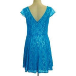Jessica Simpson Women's Turquoise Lace Cocktail Dress 8 V-Back Fit Flare NWT