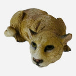 Cougar Puma Statue 5" Sandcast Hand Painted Hunting Pose Wildlife Figurine