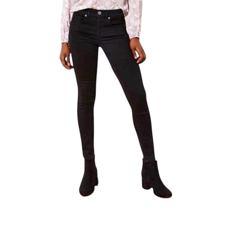 Ann Taylor Loft Charcoal Gray Skinny Jeans Women Size 29/8 Stretch Denim EXC