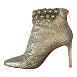 Vince Camuto IM-Lura Gold Glitter Mesh Heeled Ankle Boots Size 8.5