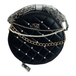 Badgley Mischka Black Quilted Crossbody Bag Chain Strap NWT Women’s Shoulder Bag