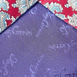 Vintage Oleg Cassini Broadstreet's Burgundy Blue Grey Paisley Silk Mens Necktie
