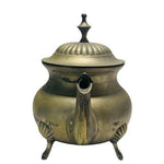 Rare VNTG Footed Ornate Teapot with Handle EPNS Solid Brass Tea Kettle Decor