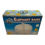 Shiny Silver Elephant Money Bank 6" Piggy Bank Collectible Figurine NIB