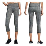 Victoria's Secret Knockout Tight Capri Leggings M Gray Compression Stretch VG