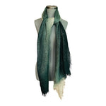 MOSSIMO Women Fringe Scarf Grey Ombre Mesh Shawl Wrap Sarong 82"x30" Beach VG