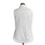 Gap Fit Women's White Zip Front Vest S Athletic Sleeveless Nylon Pockets VG