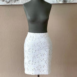 Banana Republic White Crochet Lace Pencil Midi Skirt Size 6 Excellent