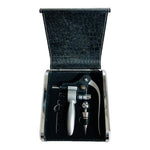 Uxcell Wine Opener Gift Set Black Silver Corkscrew Foil Cutter Bar Accessories