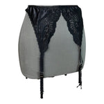 Jezebel Black Lace Garter Belt Suspender Vintage Style L New Without Tag