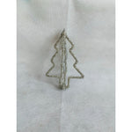 Pottery Barn Silver Beaded Christmas Tree Ornament Handcrafted Collectible