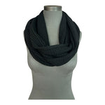 TART Collection Black Cable Knit Infinity Scarf Unisex Neck Warmer NWT