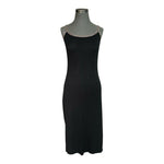 Victoria's Secret Black Modal Rib Nightgown XS Leopard Print Trim Slip Dress EXC