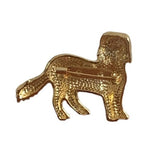 Vintage Cavalier King Spaniel Rhinestone Dog Brooch Pin 1.5"x1.25" Gold Tone VG