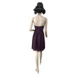 David’s Bridal Purple Sheer Fit & Flare Bridesmaid Dress Straps Size 0