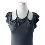 La Blanca Women's Black Ruched One Piece Swimsuit 6 Nylon Stretch $116 Excellent