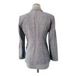 ELIE TAHARI Silk Blazer Grey Single Button Jacket Nordstrom Women Size 6