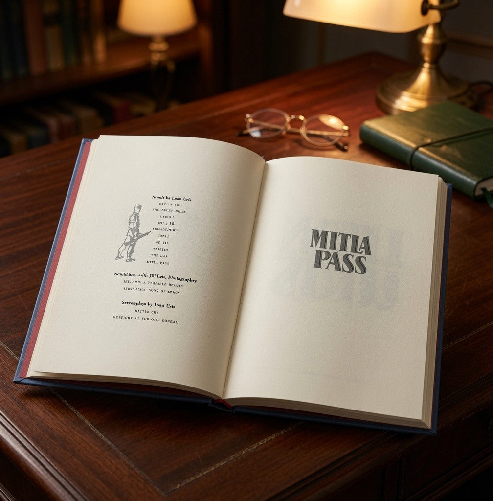 Mitla Pass Leon Uris First Edition Signed Hardcover Novel 1988 VG