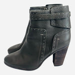 Vince Camuto Grey Leather Studded Ankle Booties Heeled Women’s Size 9M