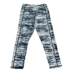 Gaiam Om Fit Women's Hi Rise Capri Yoga Pants M Blue White Compression VG