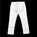 Old Navy White Cotton Boyfriend Straight Jeans Women Size 8 27" Inseam EXcellent