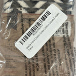 2 Pair MADE HERE Classic Crew Black White Zig Zag Cotton Unisex Socks Sz S/M NWT