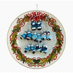 Vintage Santa & Snowmen Mini Figurines Ornaments Set 12 Hand-Painted Resin 1.5"
