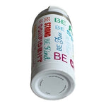 Travel Tumbler White Multicolored Inspirational Print Mug Cup with Lid