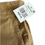 SANCTUARY Switchback Rolled Shorts Size 28 Tan High Rise Cotton Bermuda NWT