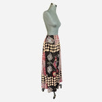 Minkpink Digital It Brown Multicolor Ornamental Print Boho Maxi Skirt S NWT $88