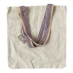 Reusable Tote Bag Beige Canvas Shopping Eco-Friendly Beach Shoulder Bag NWT