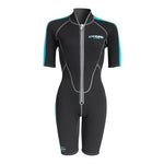 CRESSI LIDO Women’s Shorty Wetsuit Size M 2mm Neoprene Black Grey Aqua NWT
