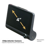 Scosche Two-Way Dash Camera Black HD DVR 1080P 4” Display NIB Rideshare