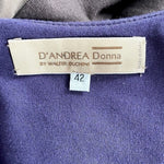 D'Andrea Donna Walter Duchini Italian Zip Fit Flare Midi Dress M Wool Colorblock