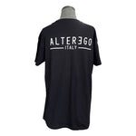 Alter Ego Black White Italian Soft Cotton Crewneck T Shirt M Unisex Oversized NW