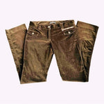 Dolce Gabbana Brown Cotton Velvet Corduroy Jeans Chameleon Color Women 8