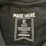 MadeHere Cross Country Women's Short Sleeve Tee XL/L Black Light Blue Cotton New