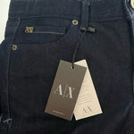 ARMANI EXCHANGE J11 Skinny Jeans Size 6R Navy Blue Gold Element Mid Rise NWT