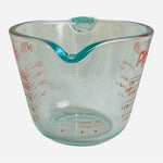 Vintage Pyrex 1 Cup Measuring Jug Clear Glass Red Markings 3x4x3 Kitchen VG