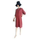 Speed Control NY Chevron Print Tassel Front Midi Dress 2X Red Black White NWT