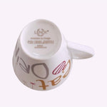 Lenox Porcelain Christmas Mug Eat Drink Be Merry 10oz Red White Gold Holiday EXC